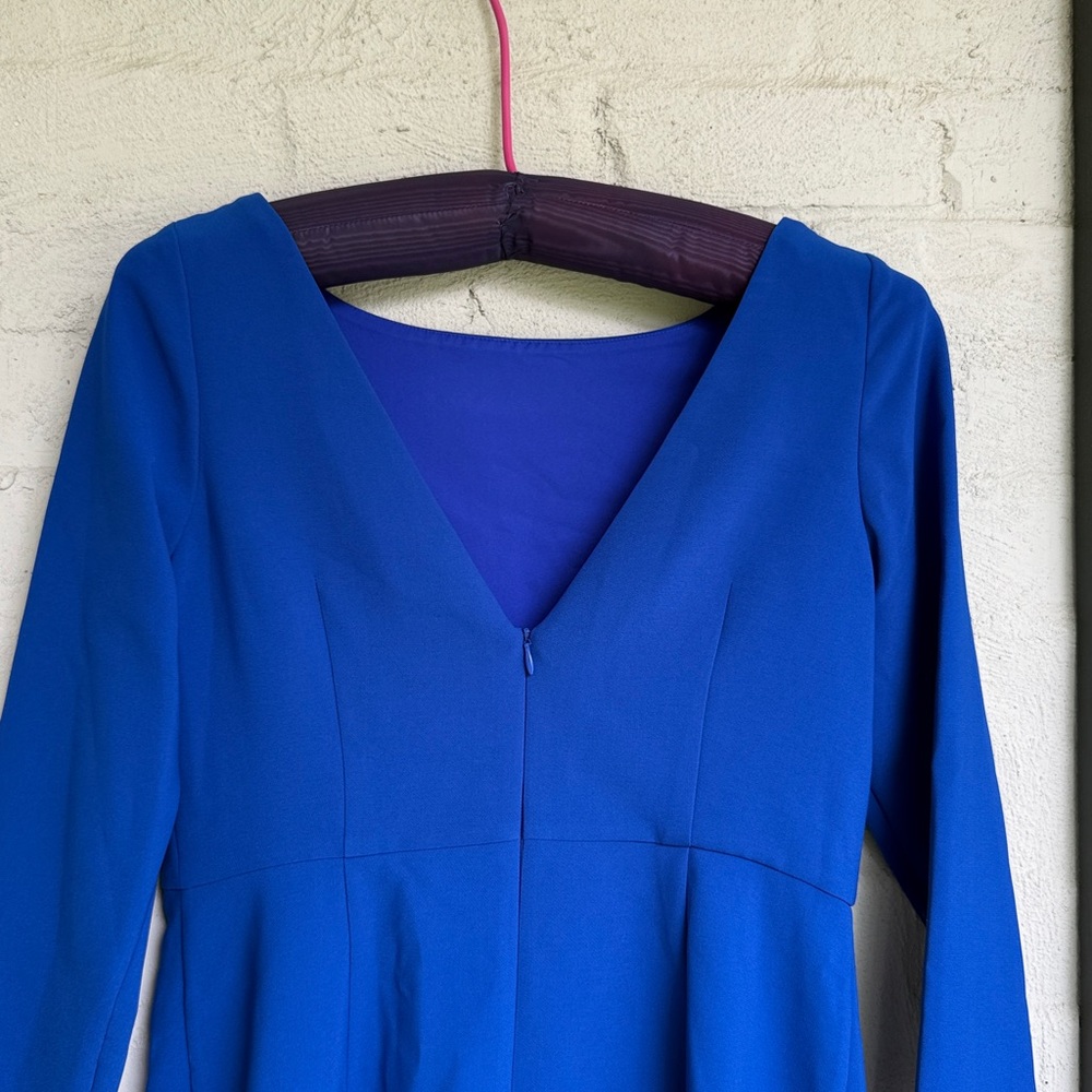 NWT Sachin & Babi Patrizia Blue Asymmetrical Crepe Dress Size 10 - Picture 8 of 15